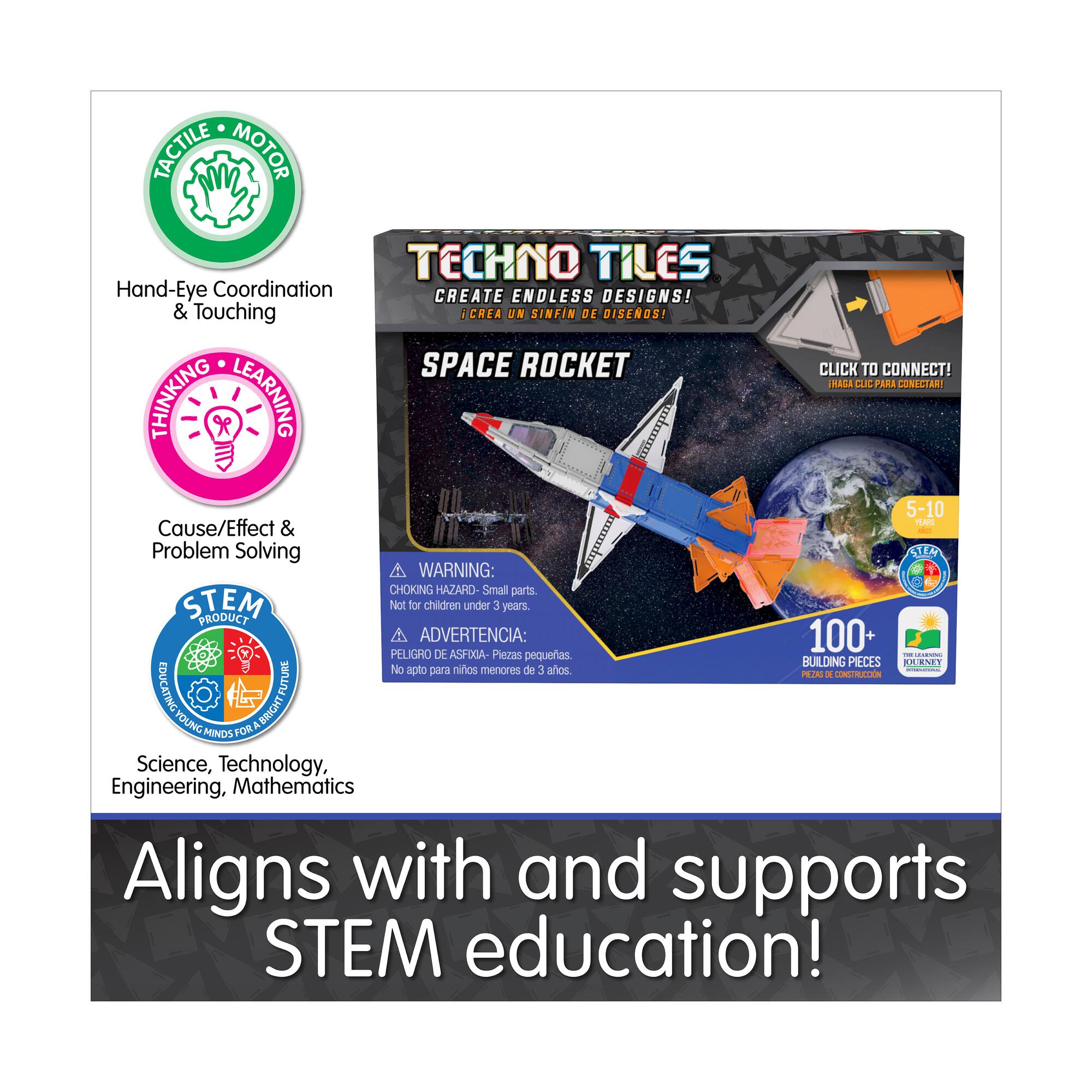 Techno Tiles - Space Rocket: 100+ Pcs